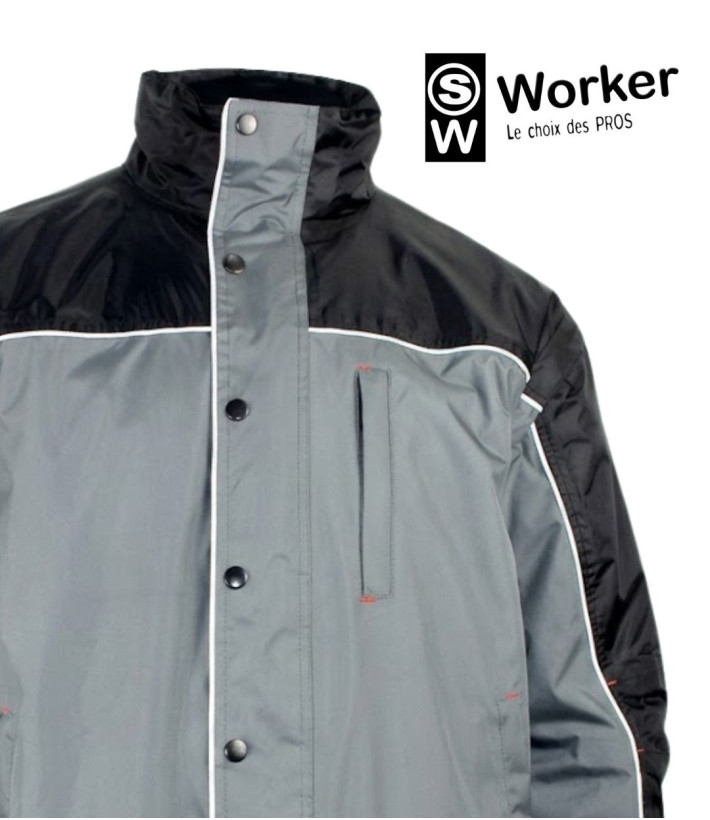 WORKER SH1033 — Blouson manches amovibles imperméable
