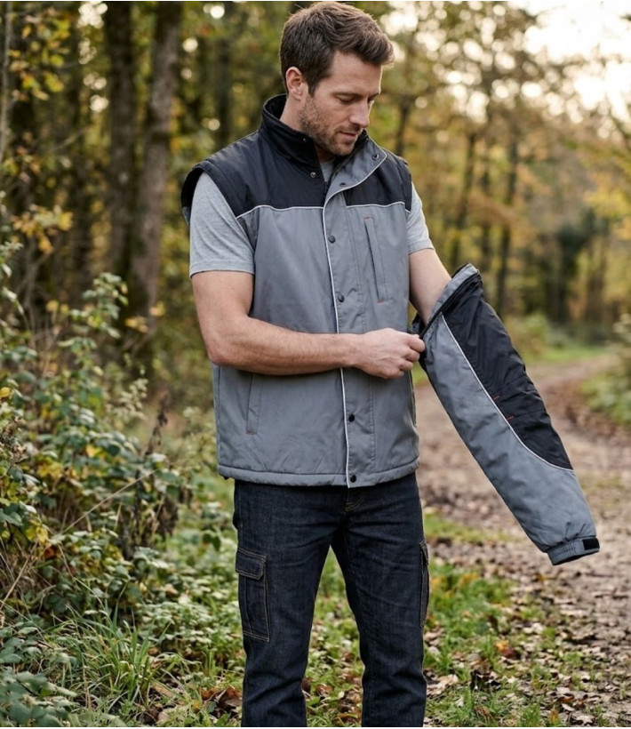 WORKER SH1033 — Blouson manches amovibles imperméable