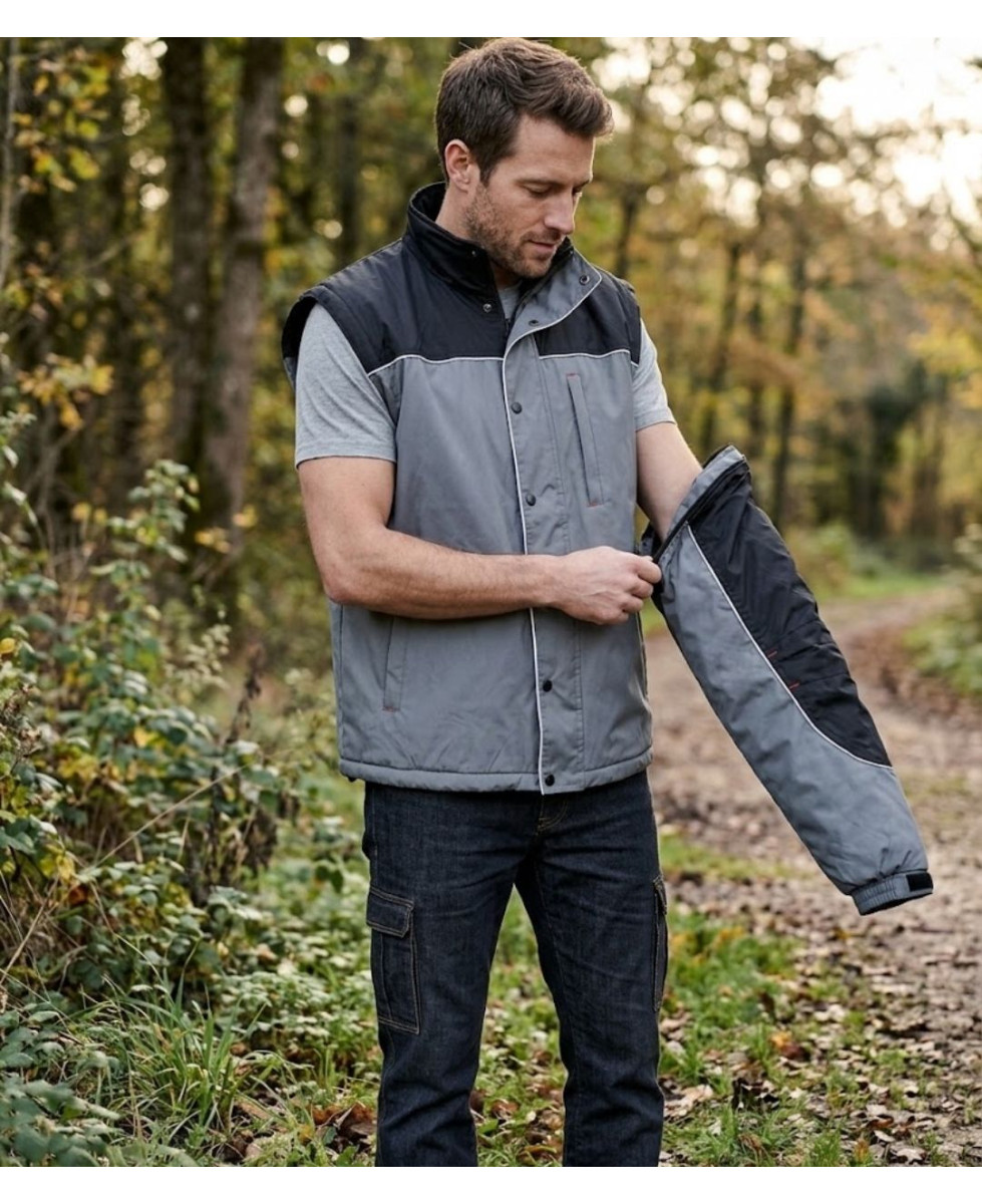WORKER SH1033 — Blouson manches amovibles imperméable