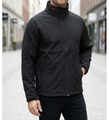 Veste softshell zippée homme OGALO SH1035 coloris noir et rouge