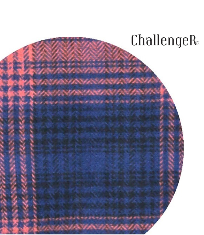 CHALLENGER BACCHUS — Chemise flanelle bleu chaude