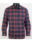 CHALLENGER BACCHUS — Chemise flanelle bleu chaude