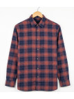 CHALLENGER BACCHUS — Chemise flanelle bleu chaude