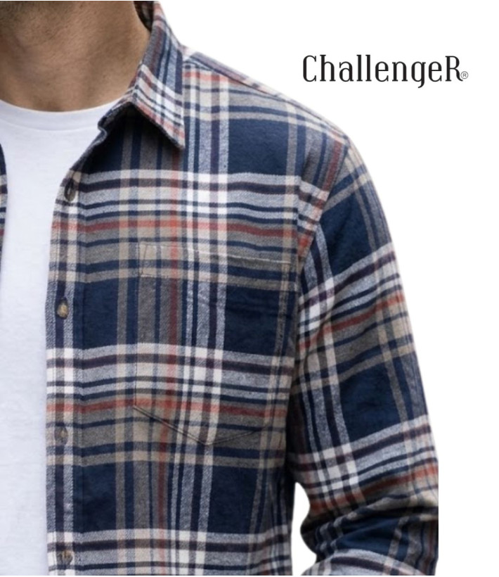 CHALLENGER BALEZE — Chemise flanelle chaude homme
