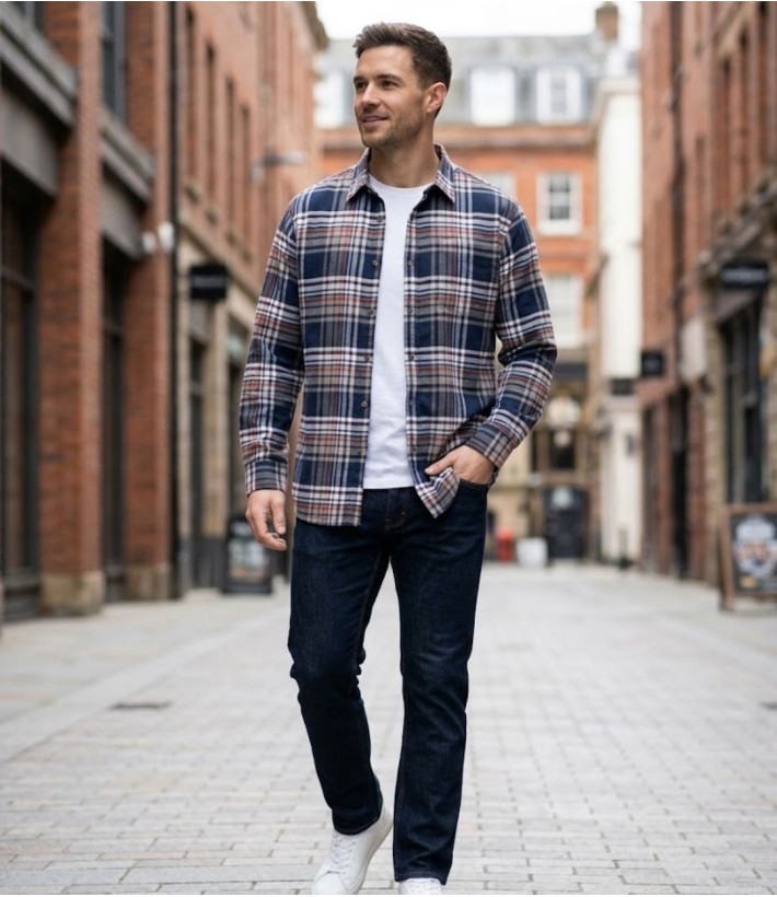 CHALLENGER BALEZE — Chemise flanelle chaude homme