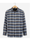 CHALLENGER BASQUE1 — Chemise flanelle chaude bleu