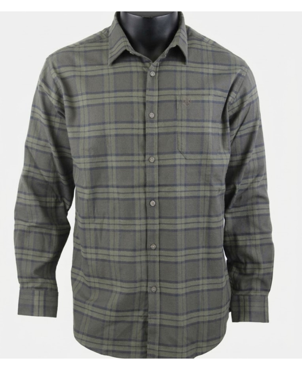 CHALLENGER BASTA1 — Chemise flanelle chaude kaki