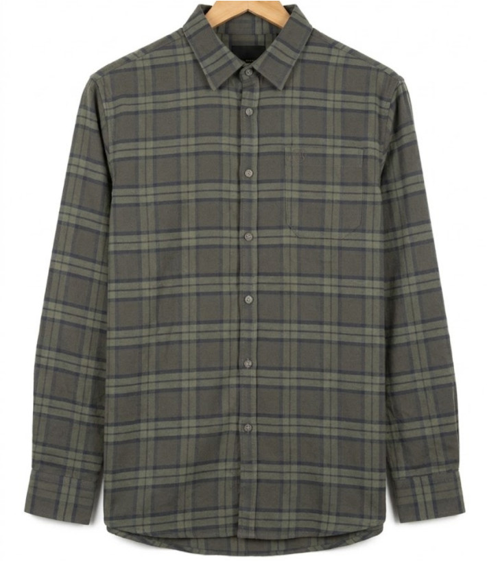 CHALLENGER BASTA1 — Chemise flanelle chaude kaki