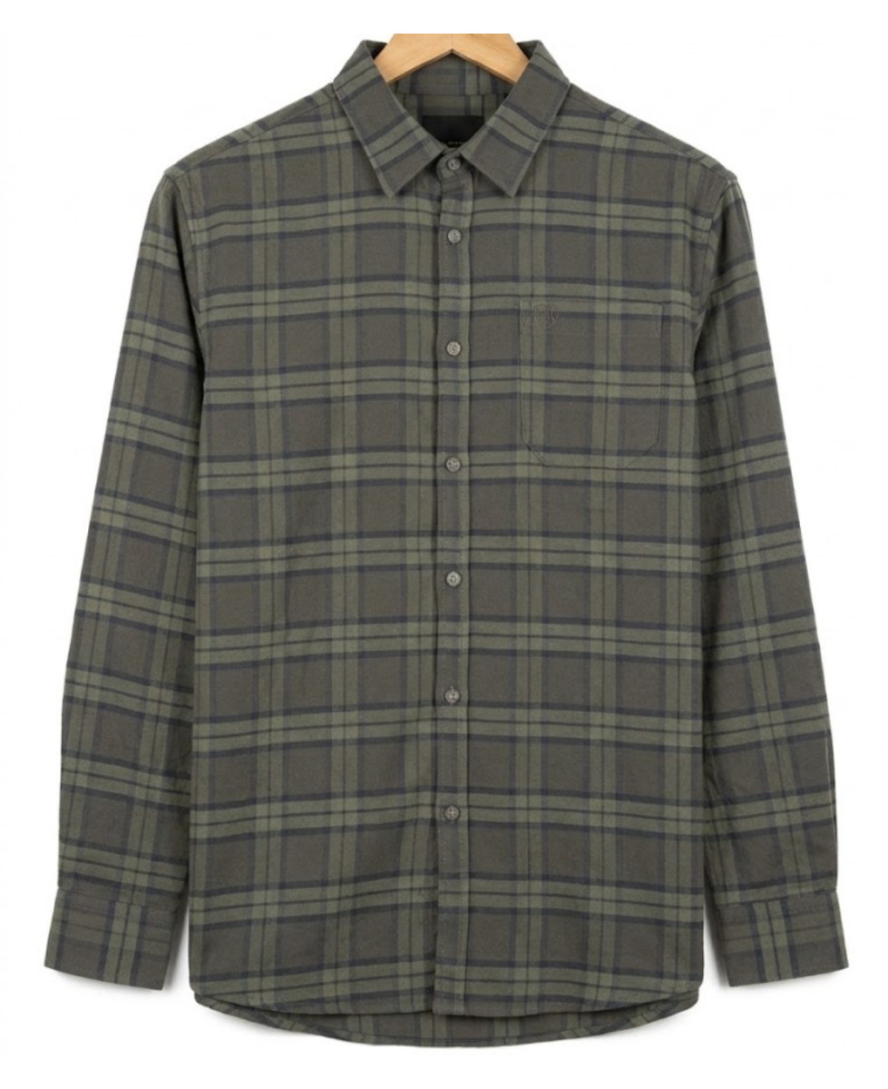 CHALLENGER BASTA1 — Chemise flanelle chaude kaki