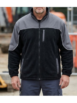 Veste polaire matelassée pour homme WORKER SH1023N coloris noir et gris