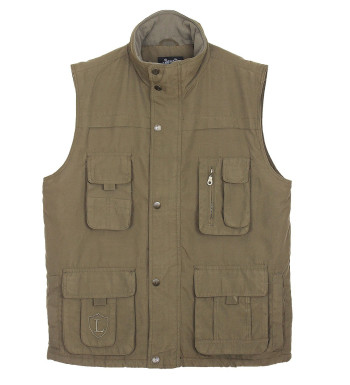 Gilet Gentleman LEDERTYS marron – polaire, poches, élégant LY0305