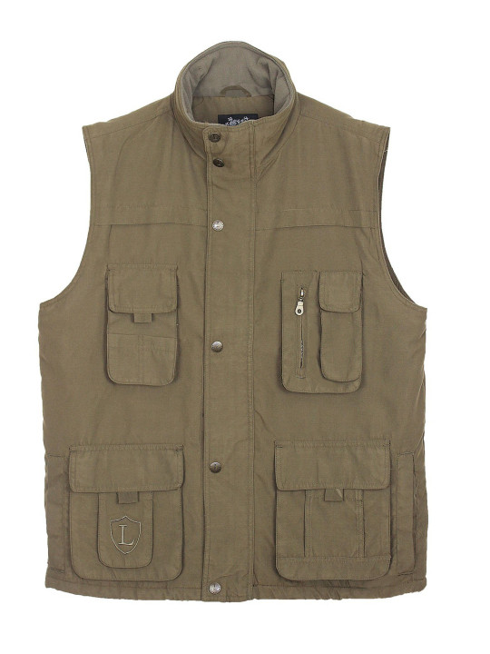 Gilet Gentleman LEDERTYS marron – polaire, poches, élégant LY0305
