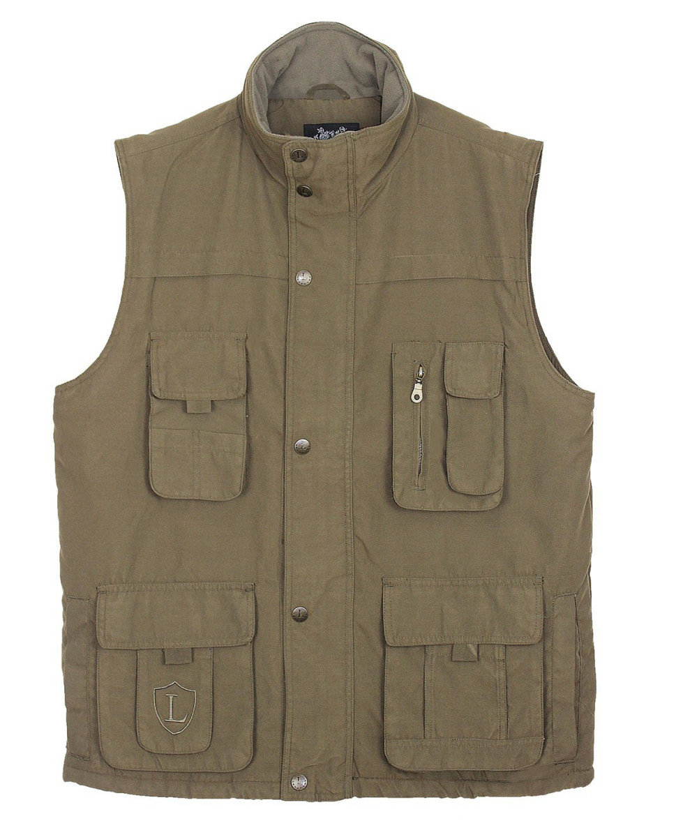 Gilet Gentleman LEDERTYS marron – polaire, poches, élégant LY0305