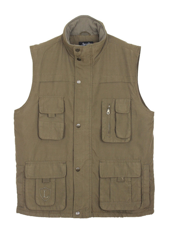 Gilet Gentleman LEDERTYS marron – polaire, poches, élégant LY0305