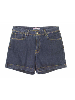 Short jean femme 5 poches MAYFLOWER TF074 bleu super stone