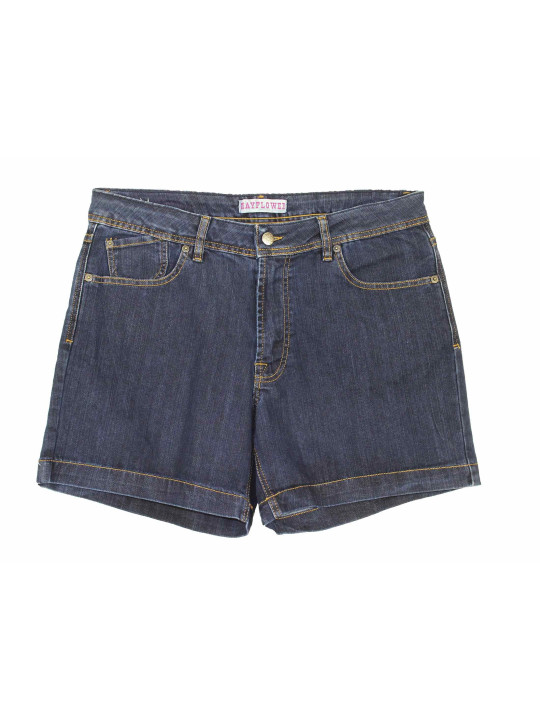 Short jean femme 5 poches MAYFLOWER TF074 bleu super stone
