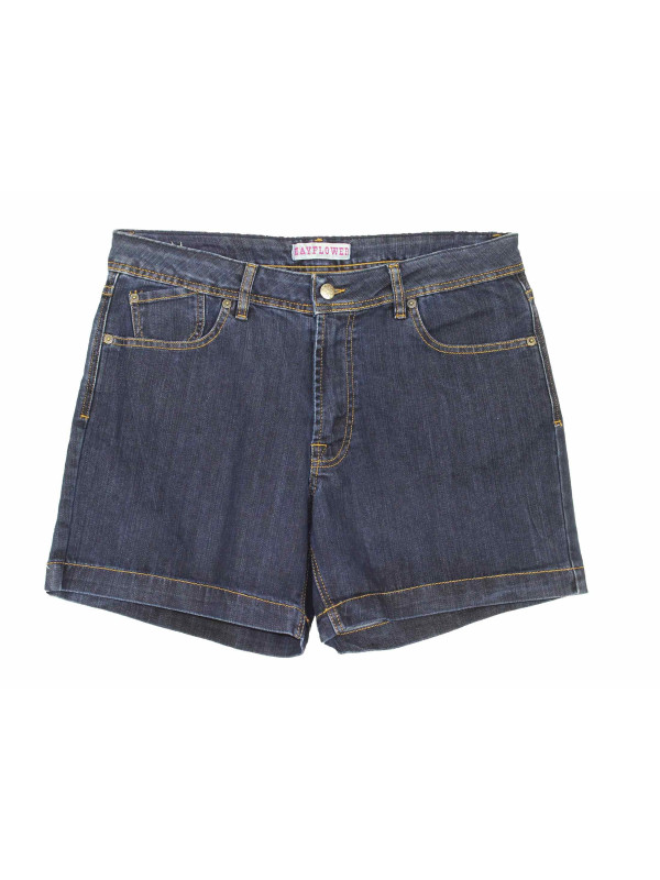 Short jean femme 5 poches MAYFLOWER TF074 bleu super stone