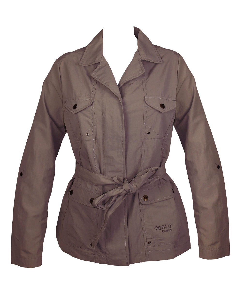 Veste saharienne femme noisette SE1186 – Style aventurier chic