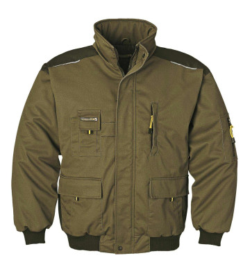 Blouson homme TERRATREND 6656KJ kaki/jaune robuste
