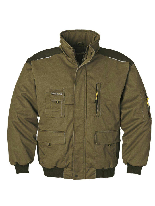 Blouson homme TERRATREND 6656KJ kaki/jaune robuste