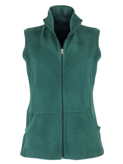 Gilet polaire femme vert – Col montant, zippé, poches pratiques