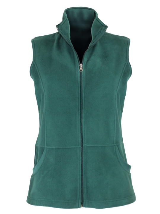 Gilet polaire femme vert – Col montant, zippé, poches pratiques