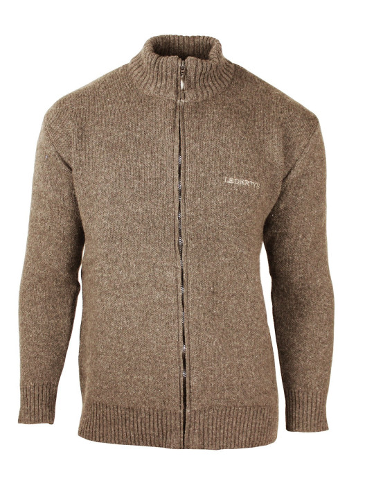 Cardigan en maille piquée full zip 123717U002