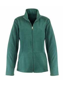 Veste polaire verte femme – Zip, poches, chaleur et confort
