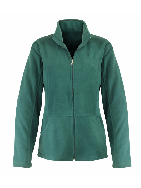 Veste polaire verte femme – Zip, poches, chaleur et confort