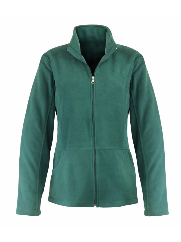 Veste polaire verte femme – Zip, poches, chaleur et confort