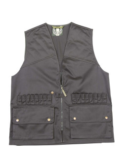 Gilet Chasse Homme LEDERTYS LY0207 – Kaki & Cartouchière 16 Tubes