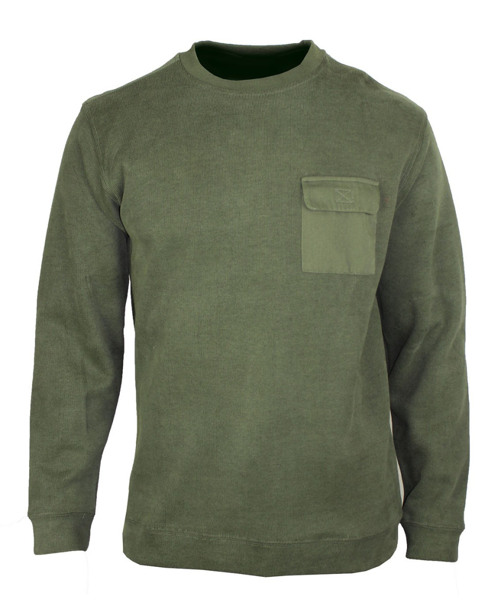 Sweat-shirt kaki homme pratique & résistant – LYO7O7