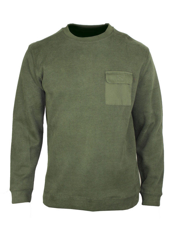 Sweat-shirt kaki homme pratique & résistant – LYO7O7