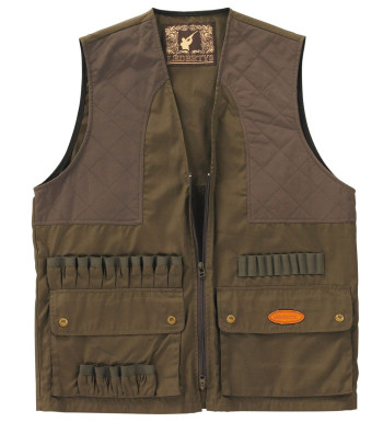 Gilet Chasse Homme Kaki LEDERTYS LY0208 – Cartouchière et Renforts