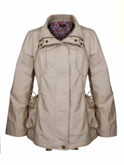Veste légère femme beige – Pratique, chic, ajustable, coton