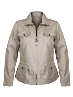 Blouson femme beige AXAMANGA2 – Coton, confort et style