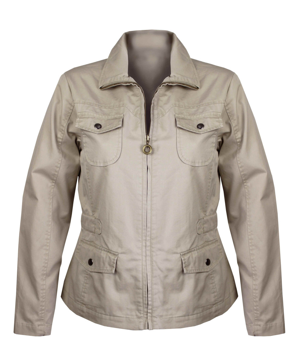 Blouson femme beige AXAMANGA2 – Coton, confort et style
