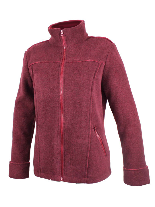 Veste polaire femme rouge/bordeaux – Chaleur, poche, confort