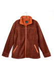 Veste polaire femme marron/orange – Chaleur, poche, confort