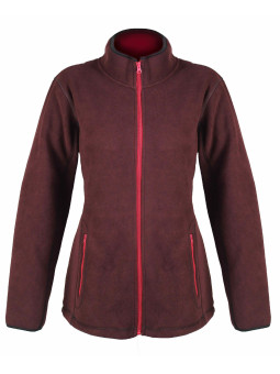 Veste polaire bordeaux femme – Ultra chaude, 2 poches zippées