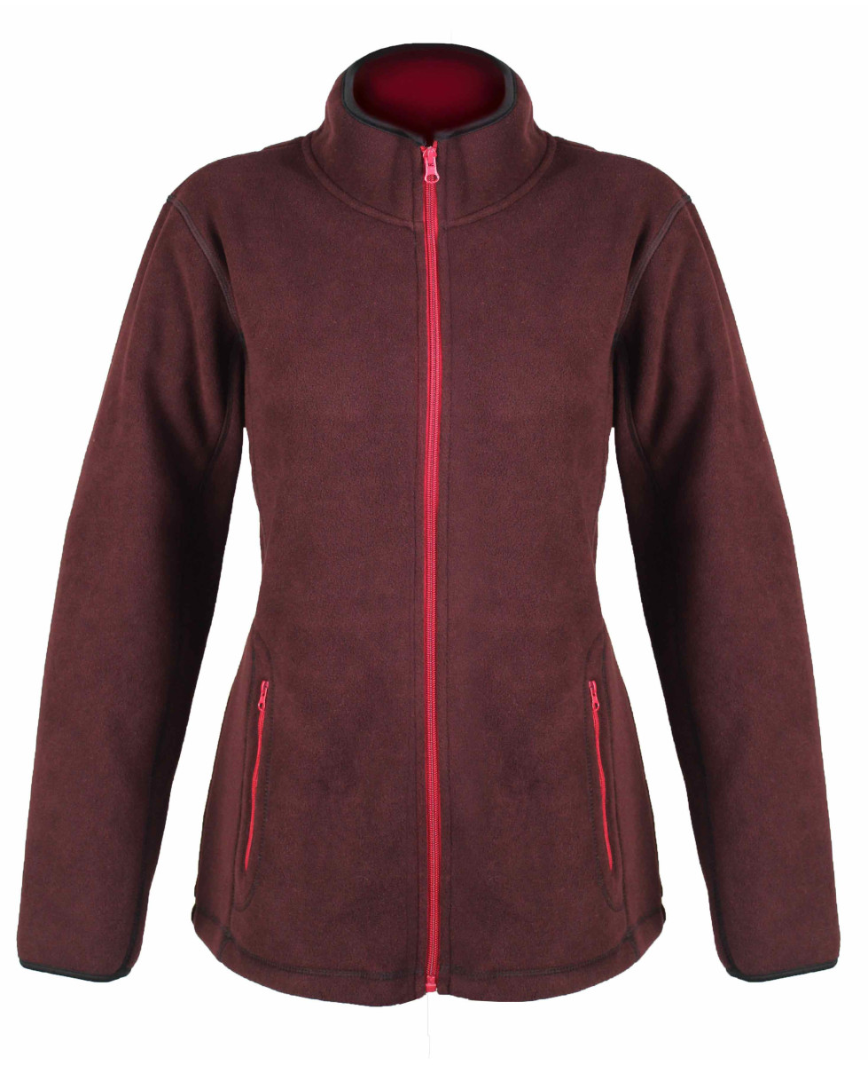 Veste polaire bordeaux femme – Ultra chaude, 2 poches zippées