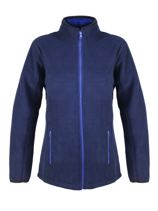 Veste polaire femme marine – Ultra chaude, col montant, zips