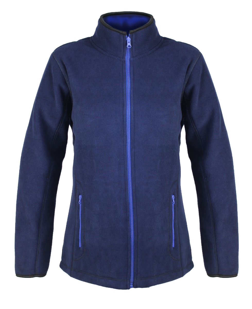 Veste polaire femme marine – Ultra chaude, col montant, zips