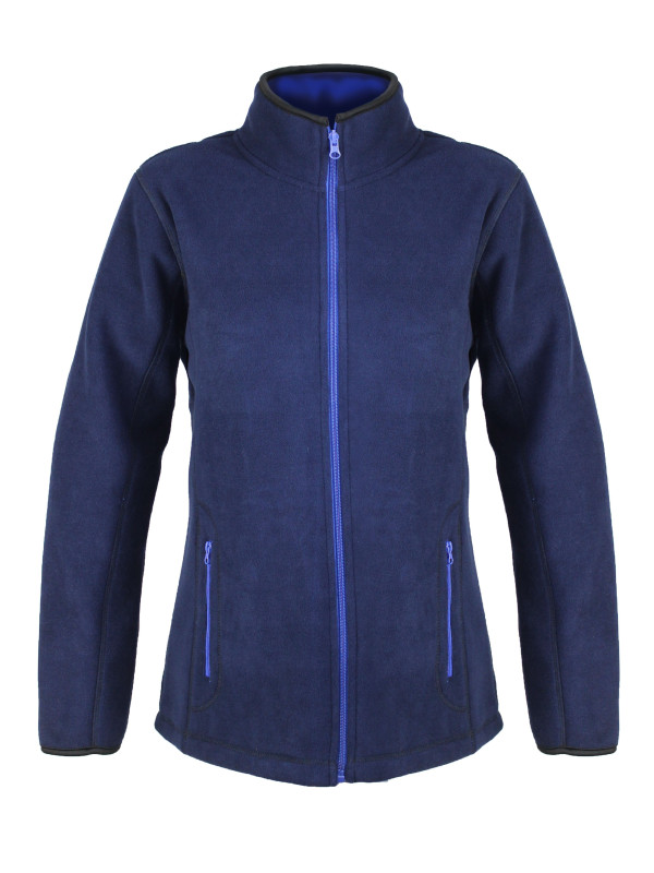 Veste polaire femme marine – Ultra chaude, col montant, zips