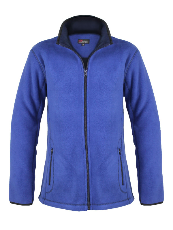 Veste polaire femme bleu – Ultra chaude, col montant, poches zippées