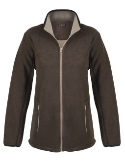 Veste polaire femme marron – Ultra chaude, col montant, zips