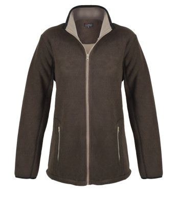 Veste polaire femme marron – Ultra chaude, col montant, zips