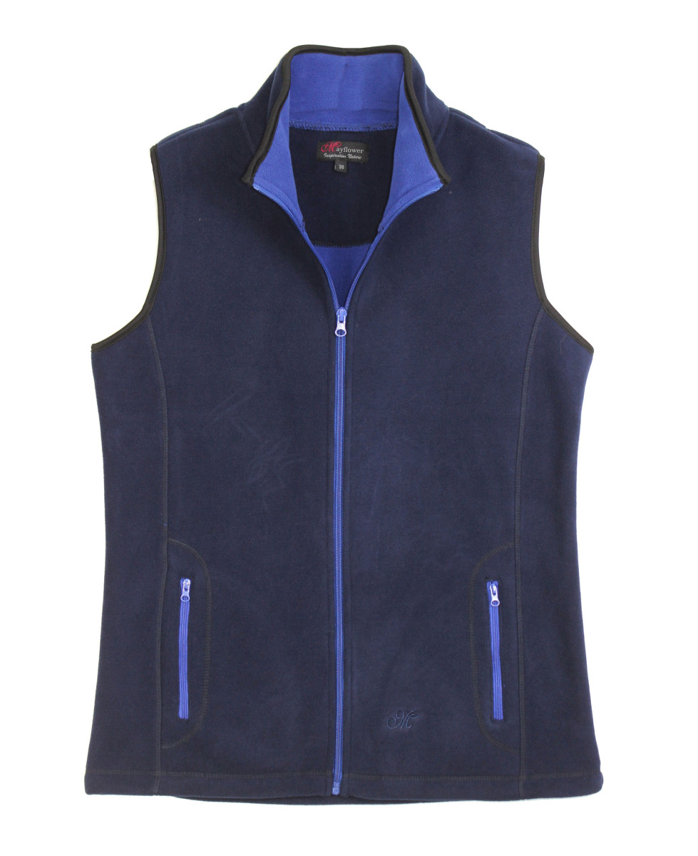 Gilet sans manche femme marine – Ultra chaud, zippé, pratique
