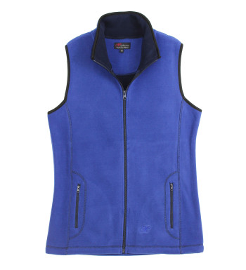 Gilet sans manche femme bleu – Ultra chaud, col montant, zippé