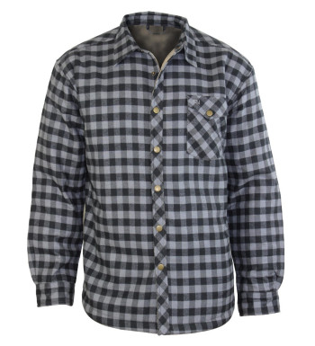 Surchemise polaire homme flanelle gris/noir – BRUNO4